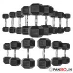 Гексагональные обрезиненные гантели Pangolin Fitness DB139
