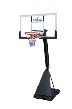 Мобильная баскетбольная стойка Royal Fitness 54", стекло, арт. S027 ― ФИТНЕСЦЕНТР.ru