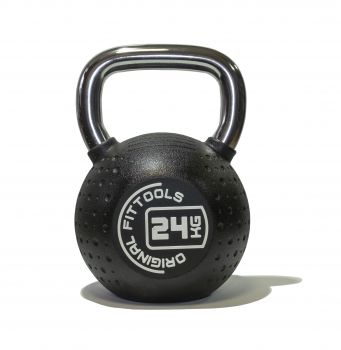Гиря Original FitTools 24 кг с хромированной ручкой полиуретановая (CPU) ― ФИТНЕСЦЕНТР.ru