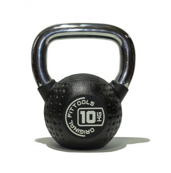 Гиря Original FitTools 10 кг с хромированной ручкой полиуретановая (CPU) ― ФИТНЕСЦЕНТР.ru