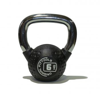 Гиря Original FitTools 6 кг с хромированной ручкой полиуретановая (CPU) ― ФИТНЕСЦЕНТР.ru