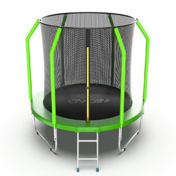 Батут EVO JUMP Cosmo 6ft (зеленый) с внутренней сеткой и лестницей. ― ФИТНЕСЦЕНТР.ru