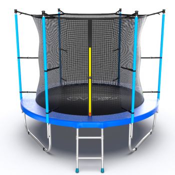Батут EVO Jump Internal 8ft с внутренней сеткой и лестницей (зеленый/синий). ― ФИТНЕСЦЕНТР.ru
