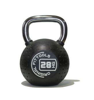 Гиря Original FitTools 28 кг с хромированной ручкой полиуретановая (CPU) ― ФИТНЕСЦЕНТР.ru