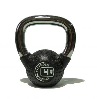 Гиря Original FitTools 4 кг с хромированной ручкой полиуретановая (CPU) ― ФИТНЕСЦЕНТР.ru
