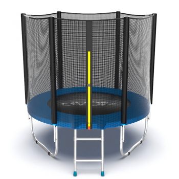 Батут EVO Jump External 6ft с внешней сеткой и лестницей (зеленый/синий). ― ФИТНЕСЦЕНТР.ru