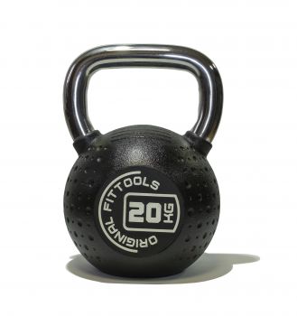 Гиря Original FitTools 20 кг с хромированной ручкой полиуретановая (CPU) ― ФИТНЕСЦЕНТР.ru