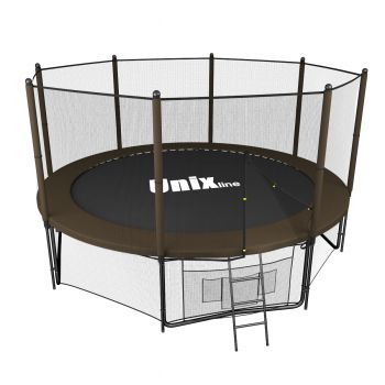 Батут UNIX line 12 ft Black-Brown (outside) ― ФИТНЕСЦЕНТР.ru
