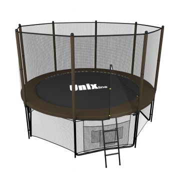 Батут UNIX line 8 ft Black-Brown (outside) ― ФИТНЕСЦЕНТР.ru