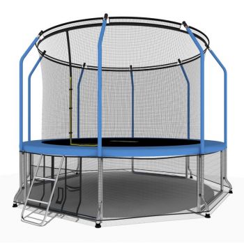 БАТУТ I-JUMP ELEGANT 14FT Green/Blue. ― ФИТНЕСЦЕНТР.ru