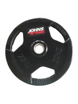 Диск JOHNS черн. (91010-20В) 3-х хват. обрезин. d51мм, 20кг ― ФИТНЕСЦЕНТР.ru
