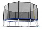 Батут EVO Jump External 16ft с внешней сеткой и лестницей (зеленый/синий).