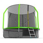 Батут EVO JUMP Cosmo 10ft (зеленый) с внутренней сеткой и лестницей + нижняя сеть.