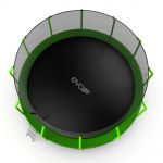 Батут EVO JUMP Cosmo 16ft (зеленый) с внутренней сеткой и лестницей + нижняя сеть.