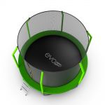 Батут EVO JUMP Cosmo 10ft (зеленый) с внутренней сеткой и лестницей + нижняя сеть.