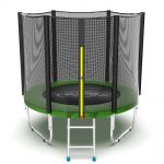 Батут EVO Jump External 6ft с внешней сеткой и лестницей (зеленый/синий).