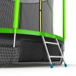 Батут EVO JUMP Cosmo 6ft (зеленый) с внутренней сеткой и лестницей + нижняя сеть.