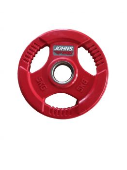 Диск JOHNS цветн. (91010-5C) 3-х хват. обрезин. d51мм, 5кг ― ФИТНЕСЦЕНТР.ru