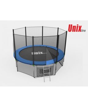 БАТУТ UNIX 8 FT OUTSIDE С СЕТКОЙ И ЛЕСТНИЦЕЙ ― ФИТНЕСЦЕНТР.ru