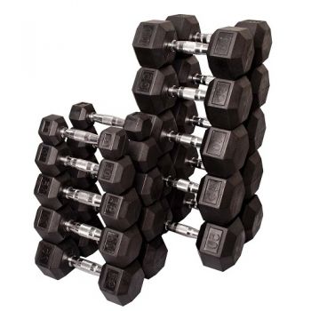 Набор гексагональных гантелей Body Solid 10 пар от 2,25 кг до 22,5 кг с шагом 2,25 кг. SDRS550 ― ФИТНЕСЦЕНТР.ru