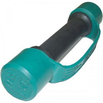 Гантель BARBELL обрезиненная с обрезиненной ручкой 1 кг, цветная MB-FitC-1 ― ФИТНЕСЦЕНТР.ru