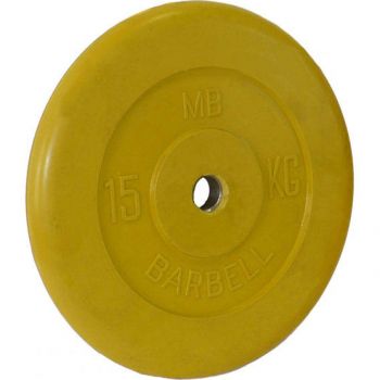 Диск обрезиненный цветной BARBELL 15 кг., d 26мм ― ФИТНЕСЦЕНТР.ru
